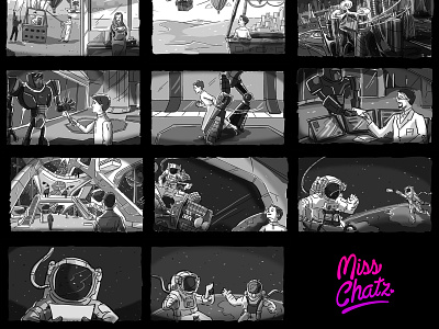 Space Bound Storyboard arabian artist astronaut bound freelance freelancer galaxy illustration illustrator nasa remote scientist space storyboard