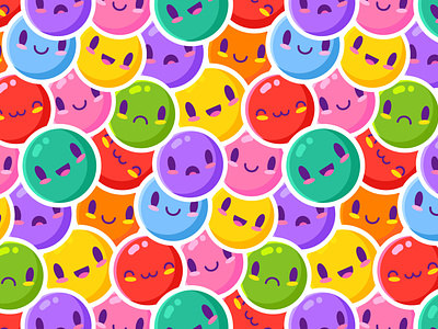 Colorful Emoticons Pattern abstract alphabet art blue cartoon circle color colorful cute design green happy illustration letters pattern retro round seamless texture wallpaper