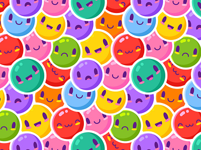 Colorful Emoticons Pattern