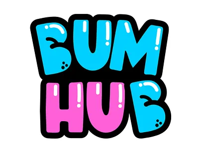 BUMHUB bum butt carbon challenge characters cheeky christmas cute design ecobum funnylogo geek github logodesign new silly site sustainable xmas year