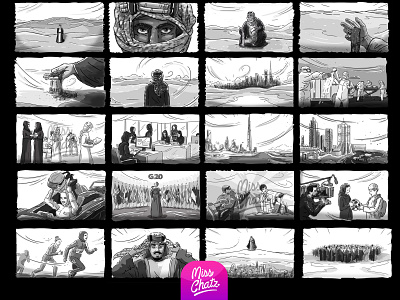 G20 Conceptual Storyboard adele adobe adobe photoshop advert advertising arab arabian design drawing freelance gcc gulf illustration mena middle east saudi saudiarabia sketch storyboard uae