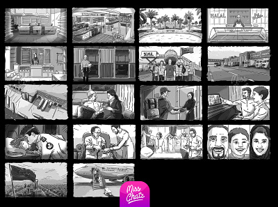Storyboard Staging & Cinematic Storytelling arab arabian arabic artist digital frames freelance freelancer gcc gulf illustration illustrator mena middle east saudia sketch storyboard