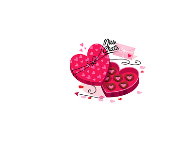 Valentine's Box of Chocolates arrow box free hearts hocolate illustration love love letter valentines vector