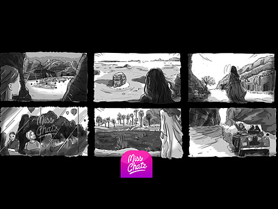 Al Ula Vision of a Woman Storyboard al ula arabian artist freelance freelancer gcc gulf illustration mena middle east saudi arabia storyboard