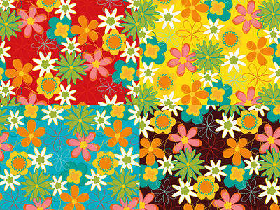 Design a Retro flower Pattern