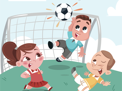 Children's Short Story arab arabian boy children girl illustrator kids middleeast play playground school soccer