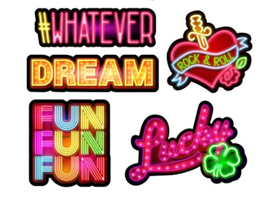 Viber Neon Sticker pack app bright chat fun lights messenger neon pack sticker viber