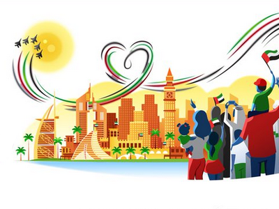 Happy UAE National Day 2015 celebration day dubai emirates facebook holiday illustration independence mational uae