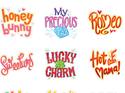 Hike Love Name Stickers