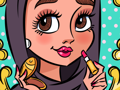 Salma MUA Logo arab arabian artist design emirati hijab lipstick logo makeup model mua uae