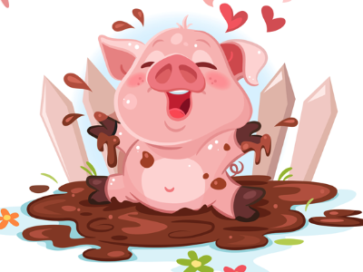 Pig Time artist cute freelance illustrator love middle east miss you pig time mud oink piglet pork swine