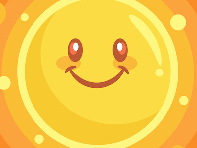 Summer Sun beach cute face freelance icon illustration smiley summer sun