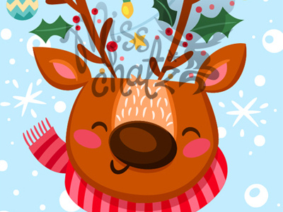 Holiday Reindeer card christmas creative download festive free holiday reindeer vector