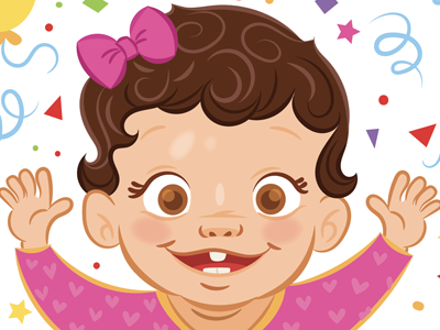 Roudha Turns One baby birthday book child children cite confetti girl girly kid party