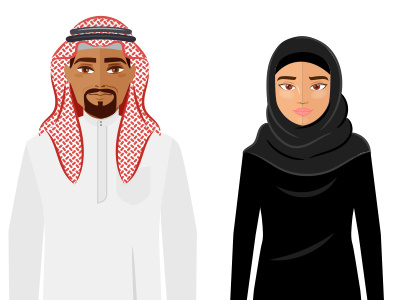 2D Saudi Arabian Animation Flat Characters 2d animation arabia arabian character design flat freelance gcc mena middle east saudi