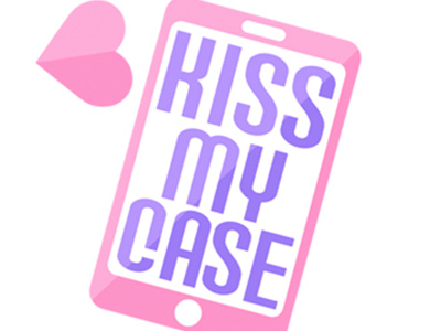 Kissmycase By Miss Chatz Dribble artwork case design freelance gcc gulf iphone kiss logo mena mobile samsung