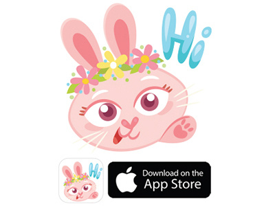 Easter Imessage Stickers By Miss Chatz Dribble bunny easter free happy holiday holy imessage messenger rabbit set stickers