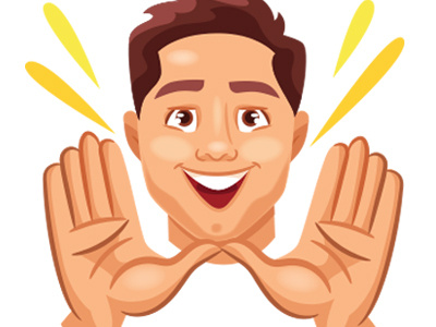 Hands Up Sticker app bitmoji emoji guy hands messenger sticker up zmoji