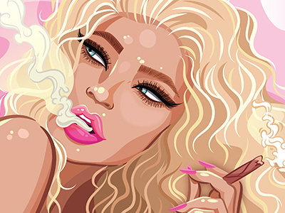 Kylie hot hottie jenner kardashian kush kylie lady pink sexy smoke vector