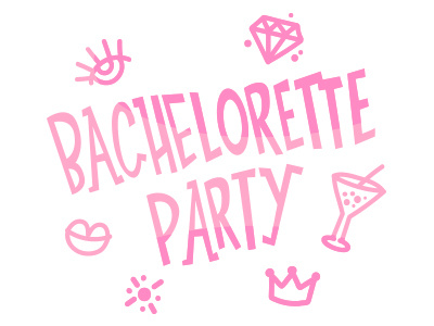 Bachelorette Party iMessage Stickers bachelorette bridal bridesmaid emoji freelance imessage party shower stickers