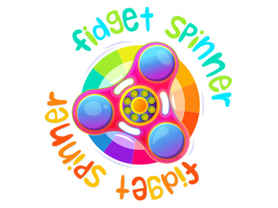 Fidget Spinner Gadget buy fidget freelance fun gadget illustration kids play spin spinner toy