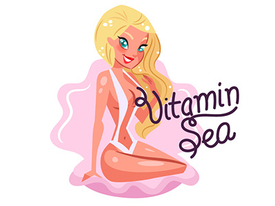 Summer Vibes blonde emoji freelance mermaid sea sea shell sexy sticker summer swimsuit vibe vitamin