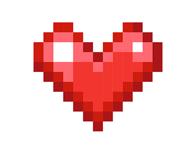 Pixel Heart heart illustration love pixel red sticker valentine vector