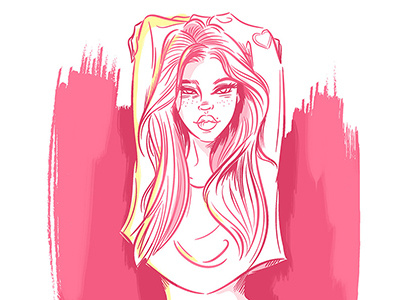 Instagram Girl Sketch