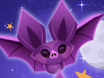 Cute Bat bats cute freelancer halloween illustration kids sale scary spooky two