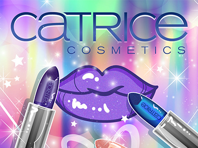 Catrice Cosmetics brand catrice cosmetics female feminine girls hologram illustration ladies lipstick makeup women