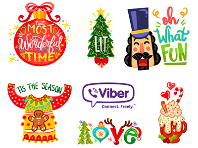 Viber Xmas Love chat christmas cute emoji freelancer love miss chatz stickers viber xmas