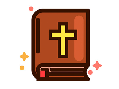 Holy Bible Icon bible design freelance freelancer holy icon icongraphy illustrator reading simple sunday