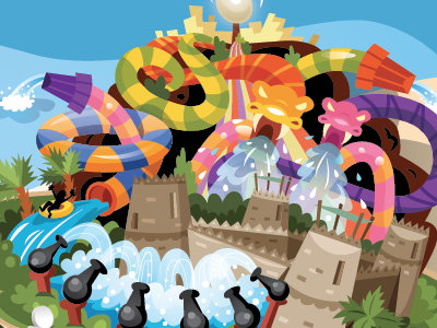 Yas Adventure Island adventure egg fun illustration park snakes theme water waterworld yas