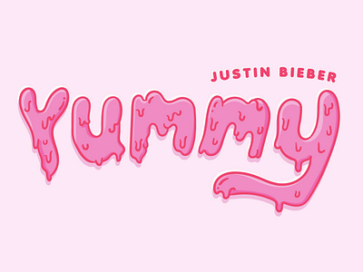 Yummy Justin Beiber beiber cute cute art handlettering illustrator justice justin lettering love pink sing song yumm yummy