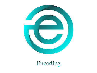 Encoding flat logo graphic design graphic designer logo logo design minimalist logo typography