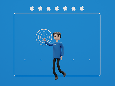 Apple UI Illustration 3d 3d illustration ad animation apple art branding character concept design digital art digital illustration graphic design icon illustration logo ui uiux vector website