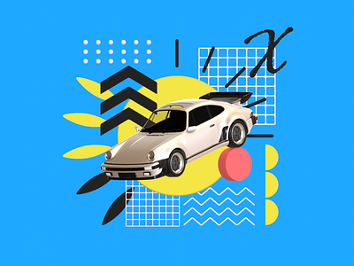 Shapes Illustration - Porsche 3d 3d illustration abstract animation art artwork branding car design digital art digital illustration graphic design illustration infographics logo modern porsche shapes ui vector