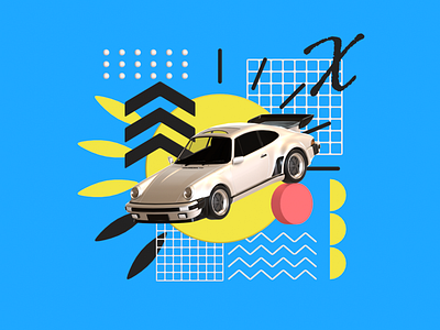 Shapes Illustration - Porsche