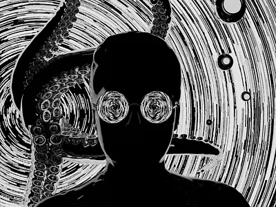 Cosmic Horror - Self Portrait 3d 3d illustration animation black black and white branding cosmic horror creepy creepypasta design graphic design horror illustration logo tentacles ui vector