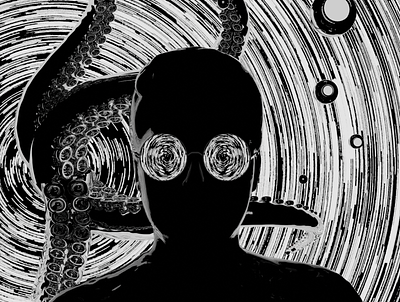 Cosmic Horror - Self Portrait 3d 3d illustration animation black black and white branding cosmic horror creepy creepypasta design graphic design horror illustration logo tentacles ui vector