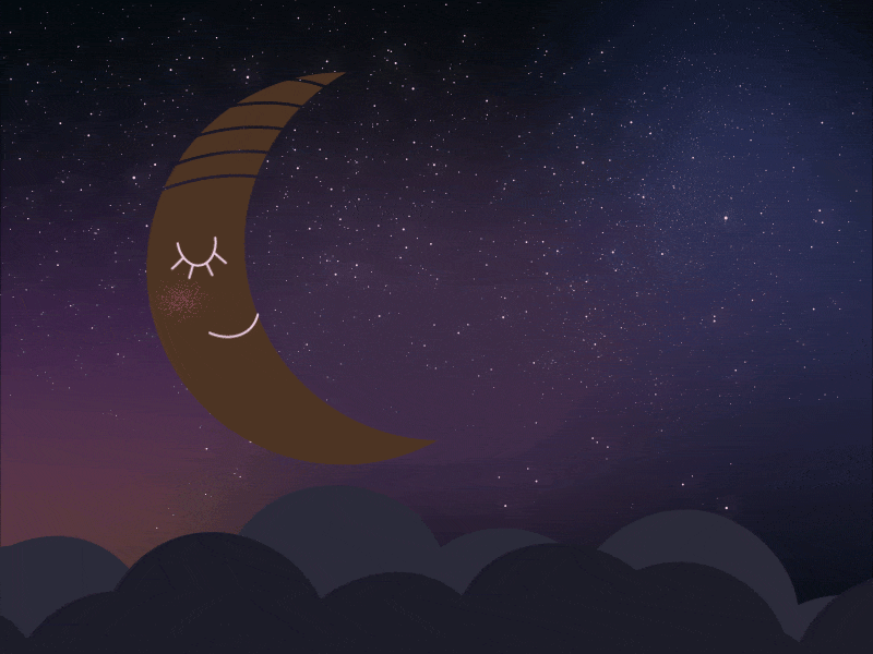 Calm Project 1 - Sleeping Night adobe aftereffects adobe illustrator ae animated gif childrens illustration creative cute illustration motion graphic