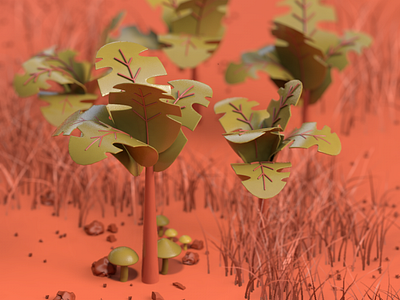 Forest 3D 3d c4d cinema4d creative cute illustration