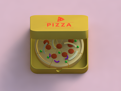 Pizza 3D illustration 3d c4d cinema 4d creative cute cute3d design graphic design illustration modeling