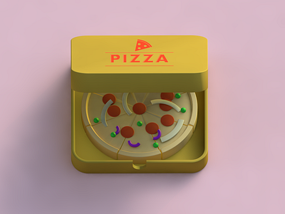 Pizza 3D illustration