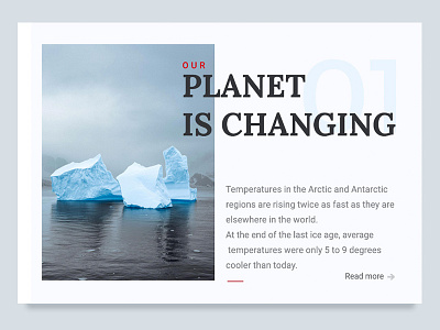 Planet is changing change dailyui inspiration magazine nature planet typography ui web