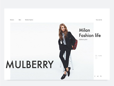 Fashion Layout clean dailyui fashion layout luxury minimal typography ui website white