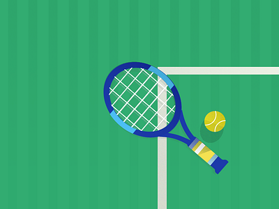 Olympics are here! blue clean colors daily illustration green illustration lawntennis olympics olympics 2016 rio sport tennis