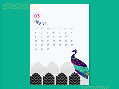 Calendar illustration bright calendar clean date festive graphics illustration indian minimal travel