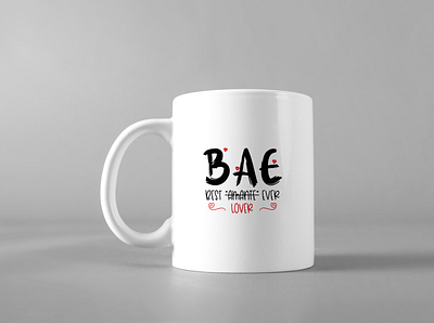 BAE Mug graphic design typography