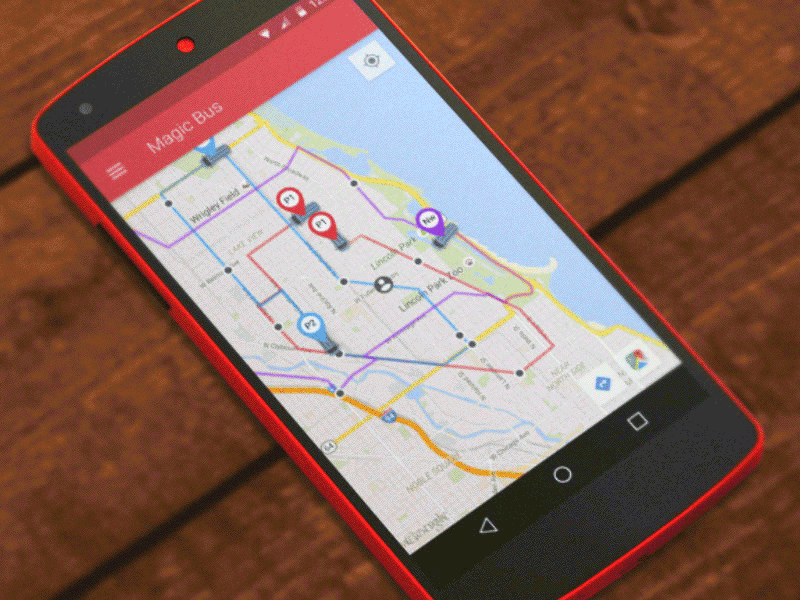 Doublemap - Bus Tracking App android animation design gif map material simple ui ux